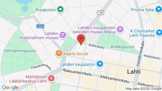 Apartments for rent i Lahti - kort over placeringen