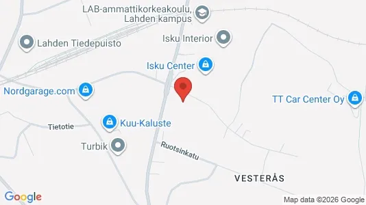 Apartments for rent i Lahti - kort over placeringen