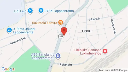 Apartments for rent i Lappeenranta - kort over placeringen