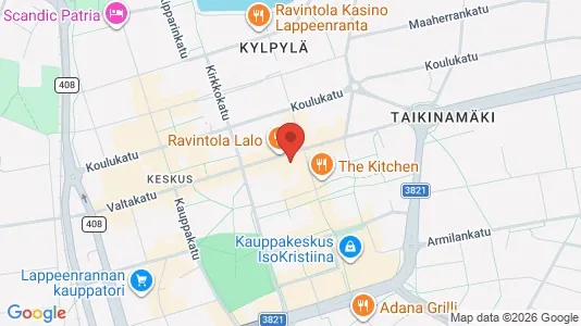 Apartments for rent i Lappeenranta - kort over placeringen