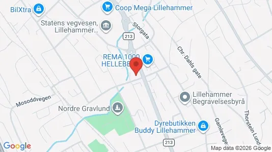 Apartments for rent i Lillehammer - kort over placeringen