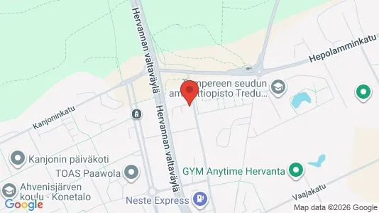 Apartments for rent i Tampere Kaakkoinen - kort over placeringen