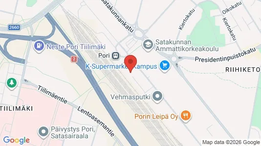 Apartments for rent i Pori - kort over placeringen