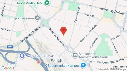 Apartments for rent i Pori - kort over placeringen
