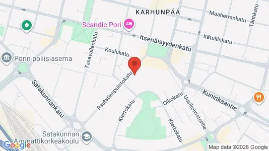 Apartments for rent i Pori - kort over placeringen