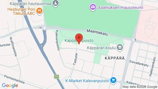 Apartments for rent i Pori - kort over placeringen