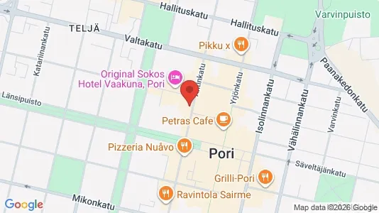 Apartments for rent i Pori - kort over placeringen