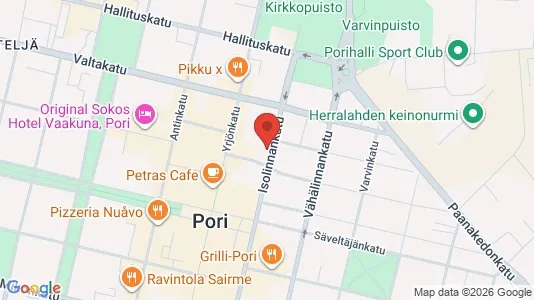 Apartments for rent i Pori - kort over placeringen