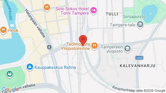 Apartments for rent i Tampere Keskinen - kort over placeringen