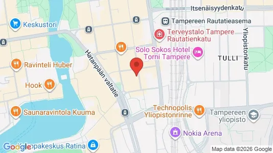 Apartments for rent i Tampere Keskinen - kort over placeringen