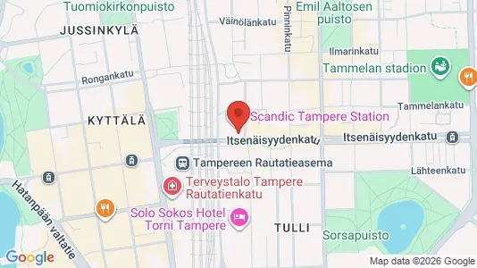 Apartments for rent i Tampere Keskinen - kort over placeringen