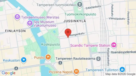 Apartments for rent i Tampere Keskinen - kort over placeringen