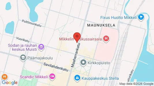 Apartments for rent i Mikkeli - kort over placeringen