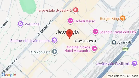 Apartments for rent i Jyväskylä - kort over placeringen