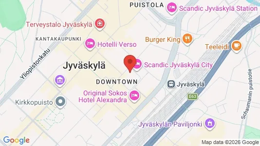 Apartments for rent i Jyväskylä - kort over placeringen
