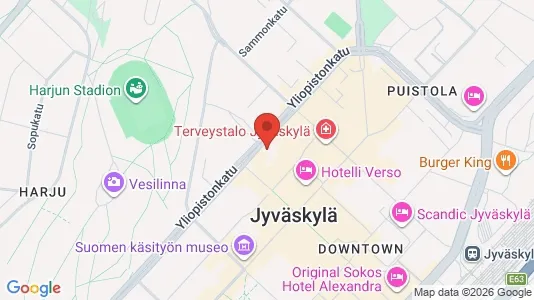 Apartments for rent i Jyväskylä - kort over placeringen