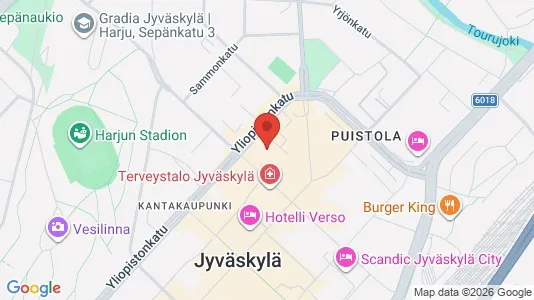 Apartments for rent i Jyväskylä - kort over placeringen