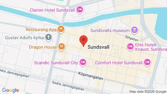 Rooms for rent i Sundsvall - kort over placeringen