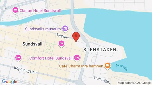 Apartments for rent i Sundsvall - kort over placeringen