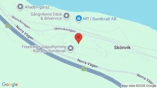 Apartments for rent i Sundsvall - kort over placeringen