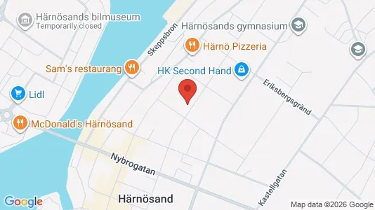 Apartments for rent i Härnösand - kort over placeringen