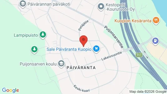 Apartments for rent i Kuopio - kort over placeringen