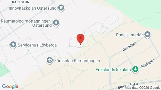Apartments for rent i Östersund - kort over placeringen