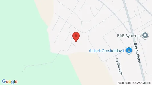 Apartments for rent i Örnsköldsvik - kort over placeringen