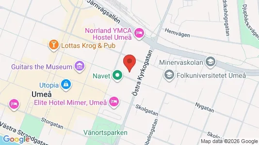 Apartments for rent i Umeå - kort over placeringen