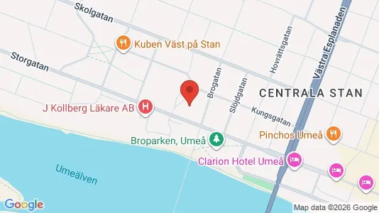 Apartments for rent i Umeå - kort over placeringen