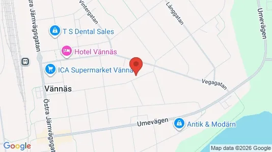 Apartments for rent i Vännäs - kort over placeringen