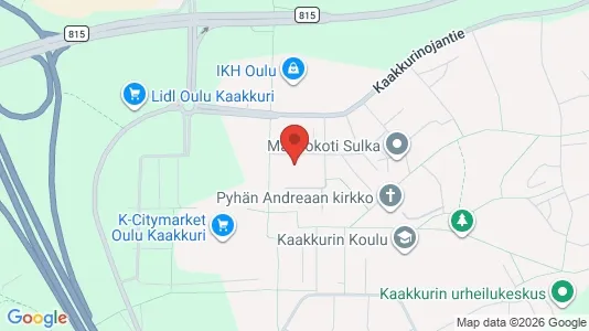 Apartments for rent i Oulu - kort over placeringen