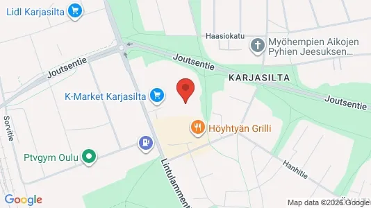 Apartments for rent i Oulu - kort over placeringen