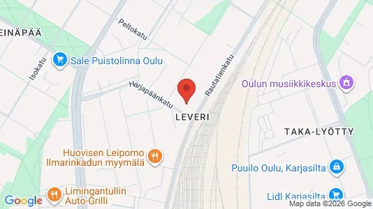 Apartments for rent i Oulu - kort over placeringen
