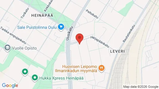 Apartments for rent i Oulu - kort over placeringen