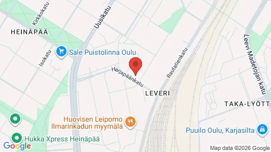 Apartments for rent i Oulu - kort over placeringen