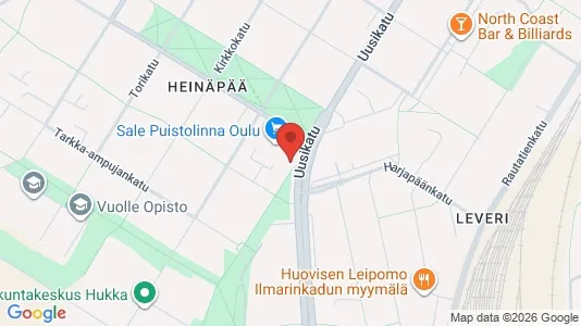 Apartments for rent i Oulu - kort over placeringen