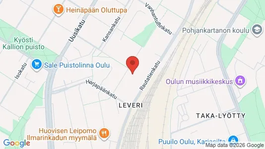 Apartments for rent i Oulu - kort over placeringen