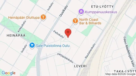 Apartments for rent i Oulu - kort over placeringen
