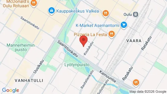 Apartments for rent i Oulu - kort over placeringen