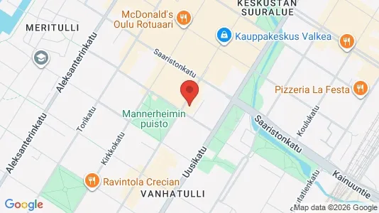 Apartments for rent i Oulu - kort over placeringen