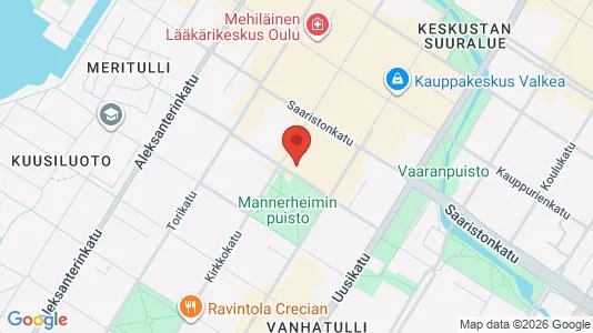 Apartments for rent i Oulu - kort over placeringen