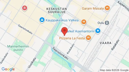 Apartments for rent i Oulu - kort over placeringen