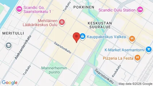 Apartments for rent i Oulu - kort over placeringen