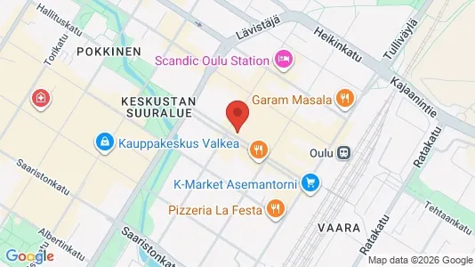 Apartments for rent i Oulu - kort over placeringen