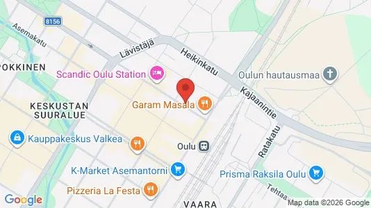 Apartments for rent i Oulu - kort over placeringen