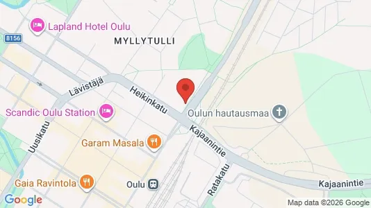 Apartments for rent i Oulu - kort over placeringen