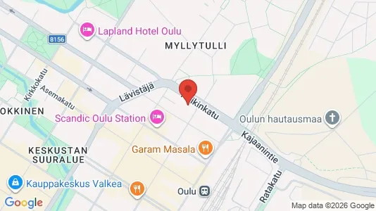 Apartments for rent i Oulu - kort over placeringen