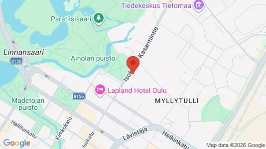 Apartments for rent i Oulu - kort over placeringen