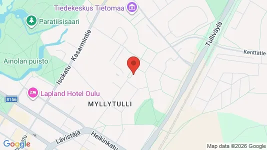 Apartments for rent i Oulu - kort over placeringen